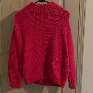 H&M Pink oversized knitted sweater